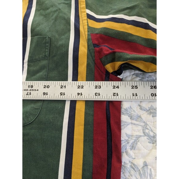 Vtg Y2K 90s Tommy Hilfiger Short Sleeve Button Shirt Multicolor Retro Men’s SZ M - Picture 6 of 11
